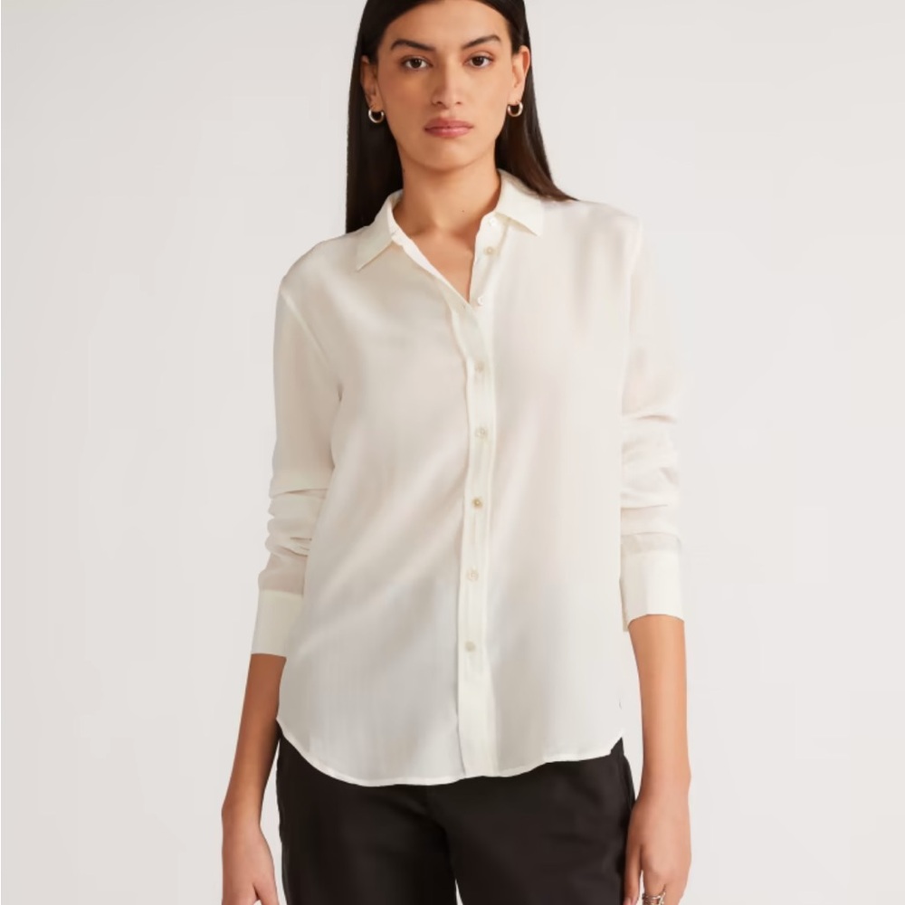Everlane silk button down - 6